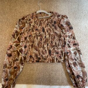 Aritzia cropped blouse